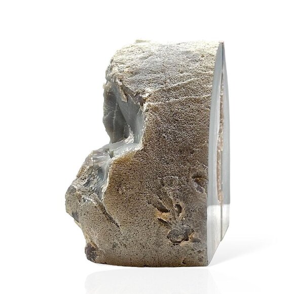 Agate Bookends Crystal Geode Center Natural Stone Book End Bookshelf Decor (FQ) - Picture 13 of 16